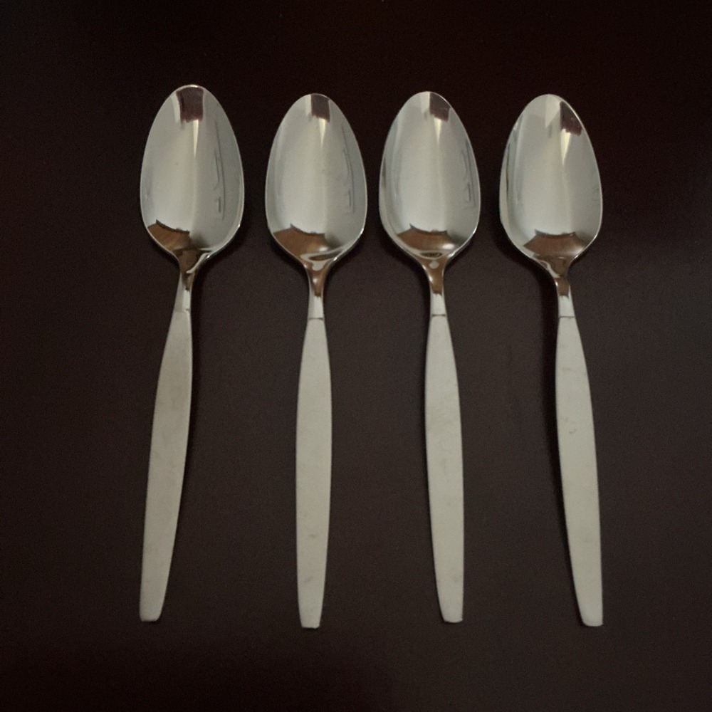 Oneida Community FROSTFIRE Teaspoons (Set of 4) Stainless 6"